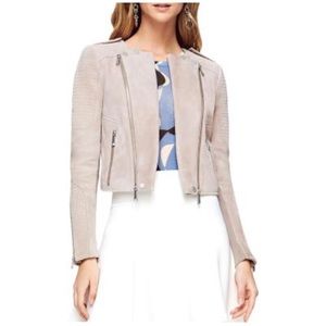 BCBG Max Azria Womens Joss Suede Cropped Jacket